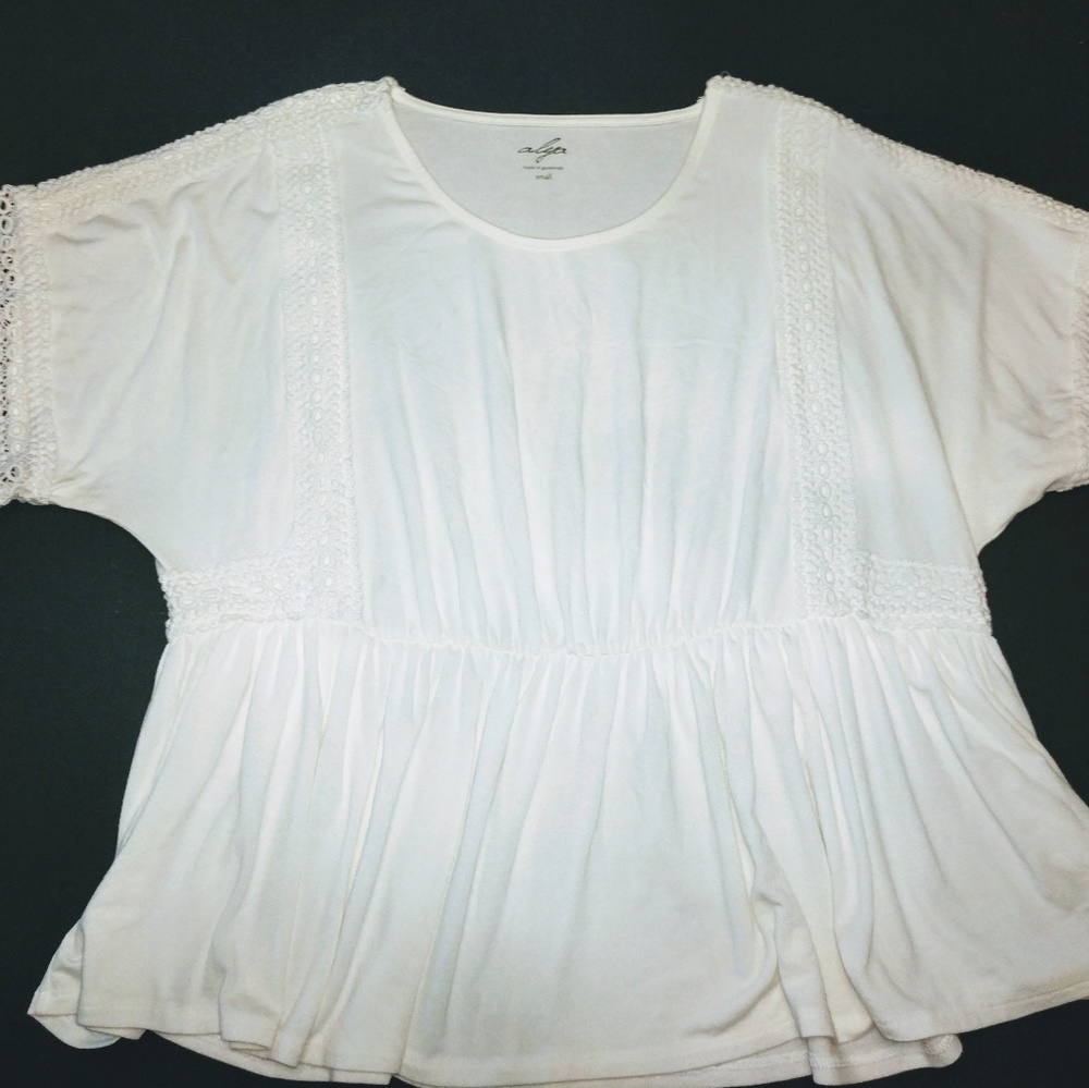 Boho peasant loose fitting top